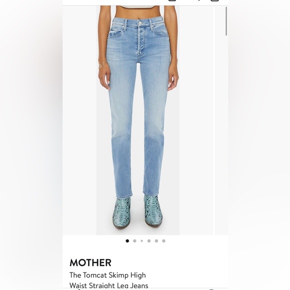 MOTHER High Rise Straight Leg Jeans